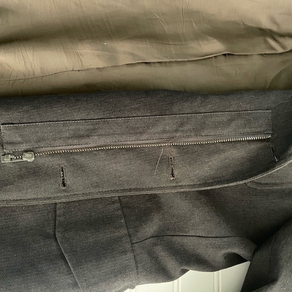 Mossimo Dutti Mens Blazer Extra Fine Cotton 54-44 Brown Lined 3 Button Zipper - Picture 6 of 10